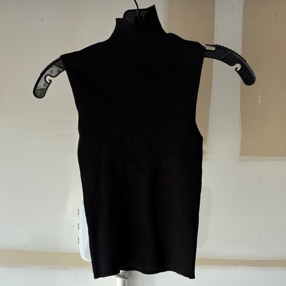 Zara Black Sleeveless Turtleneck Sweater - Picture 1 of 4